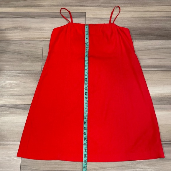 NWT GAP Linen-Blend Mini Dress Size Large Slipper Red - Picture 12 of 15